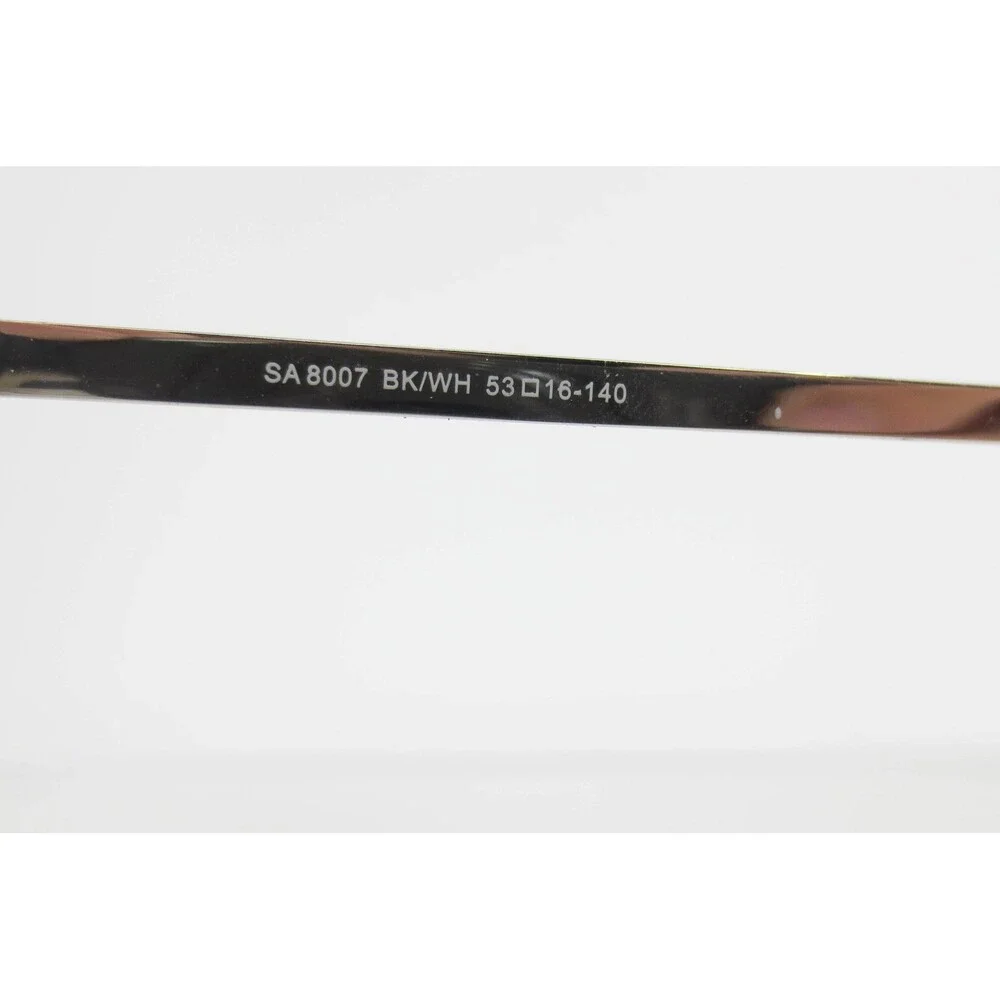 SA 8007 BK/WH Cat Eye Eyeglass Frames Black White 53-16-140 Women Eyewear